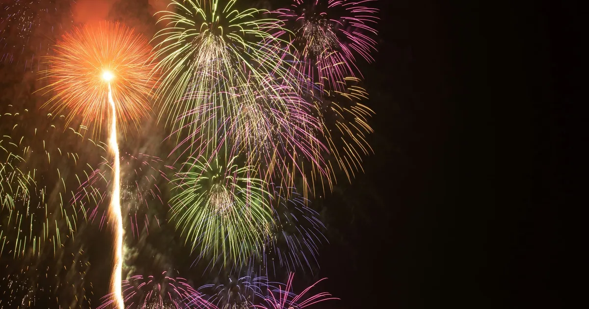 Image of fireworks in the night sky